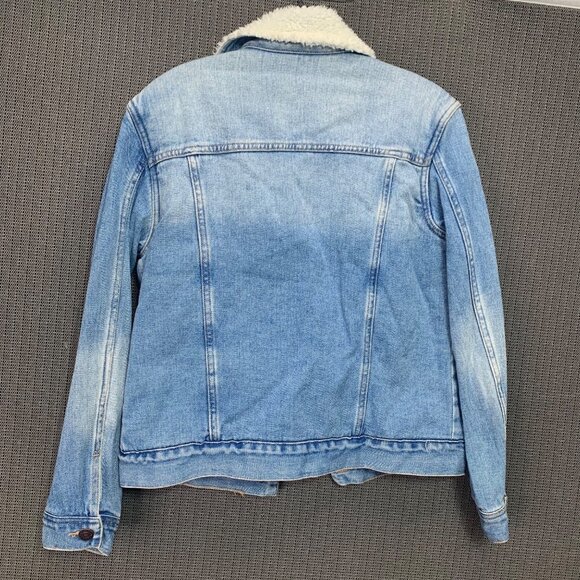 Pacsun Sherpa-Lined Denim Jacket With Button Closure Size S - Picture 2 of 7